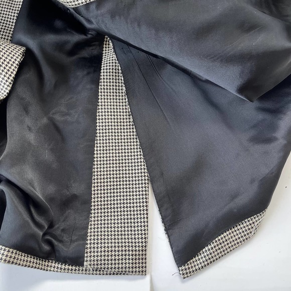 T Harris London Sport Coat Mens Blazer Size 46L Houndstooth Silk Wool Tan - Picture 8 of 13